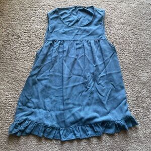 staccato lightweight Sleeveless Ruffle-Hem top in Dusty Blue medium